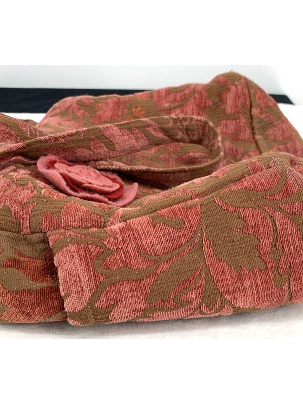 Petunia Picklebottom Diaper Bag Rose floral Jacquard Pink Embossed Tote Purse - Picture 8 of 10
